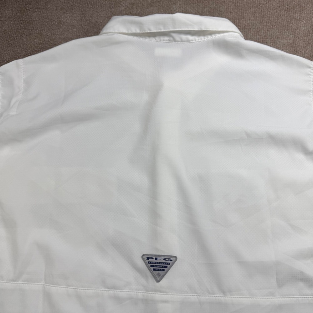 Columbia Mens PFG Tamiami White Long Sleeve Fishing Shirt 5X FS7253 Omni-Shade - Picture 7 of 12